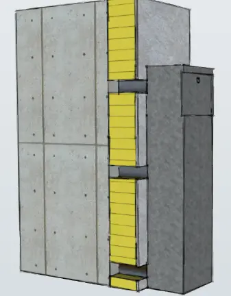 SDS-ES3-WAA punktuell Wandausgleichsadapter für Hohlsäulen