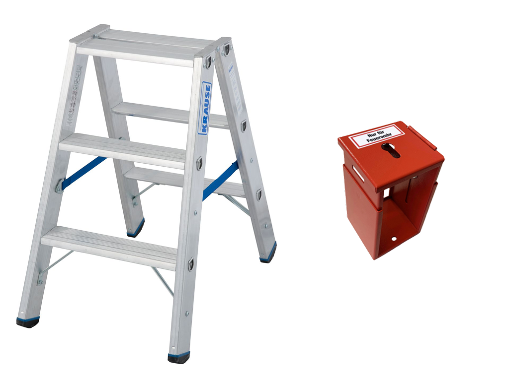 Bundle Leiter + Feuerwehrleiterhalter 